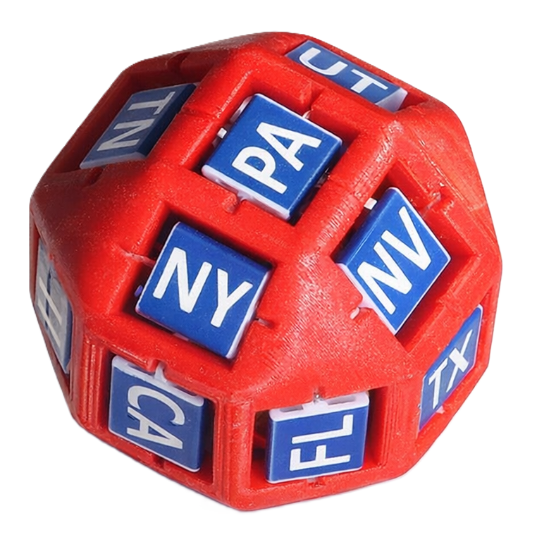 U.S. States Trivia Die